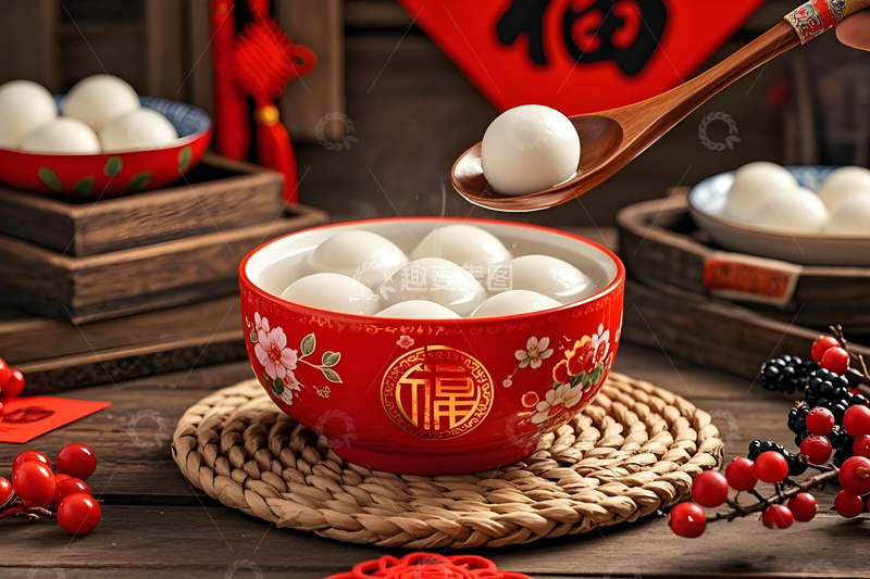 高清大图下载【趣麦麦图】节日美食元宵汤圆摄影图7