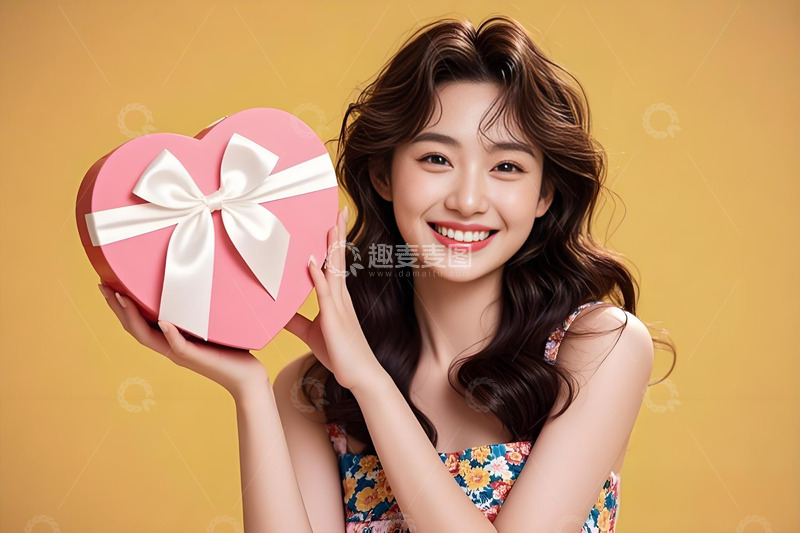 高清大图下载【趣麦麦图】情人节人物礼物摄影图1