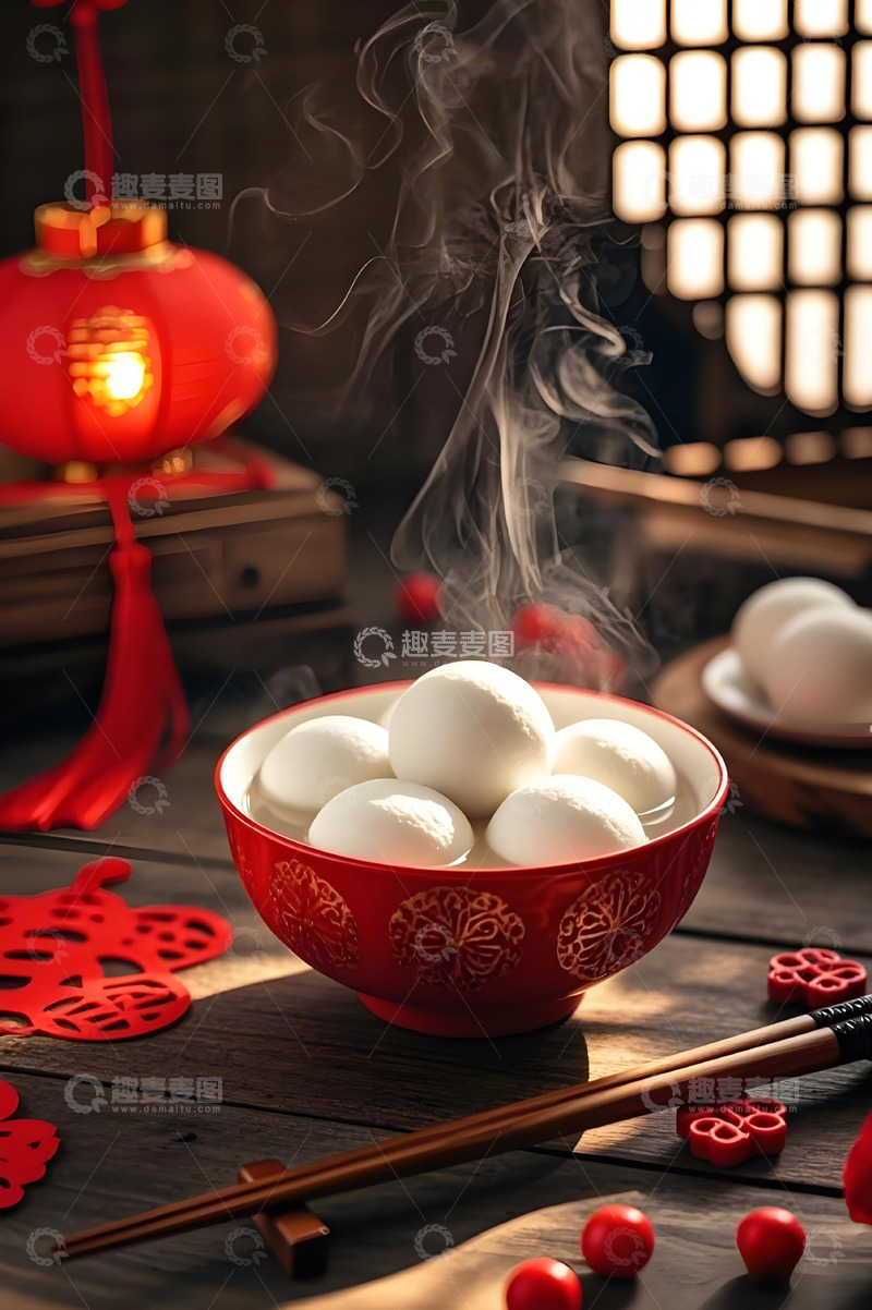 高清大图下载【趣麦麦图】节日美食元宵汤圆摄影图6