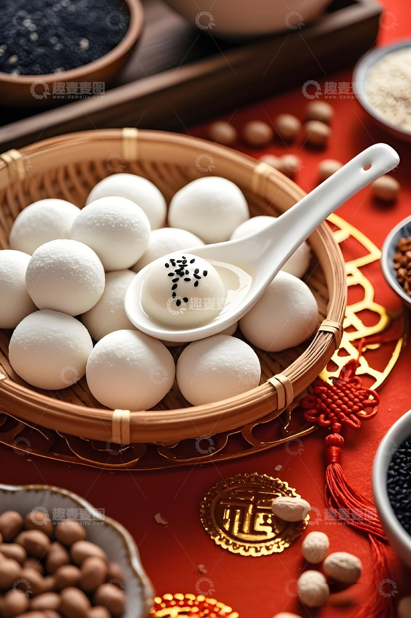 高清大图下载【趣麦麦图】节日美食元宵汤圆摄影图4
