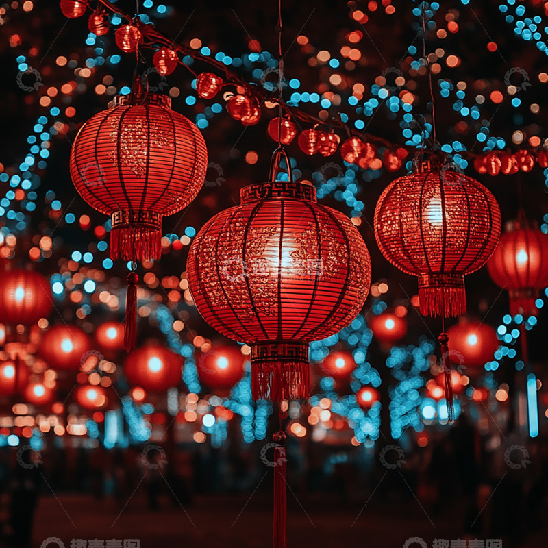 高清大图下载【趣麦麦图】元宵 灯笼 新年 电商 元素 