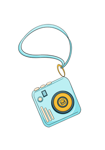 照相机拍立得扁平插画