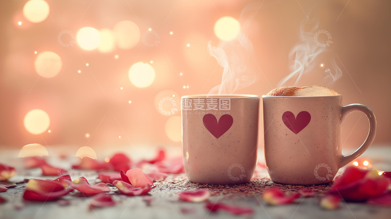 高清大图下载【趣麦麦图】情人节情侣杯1