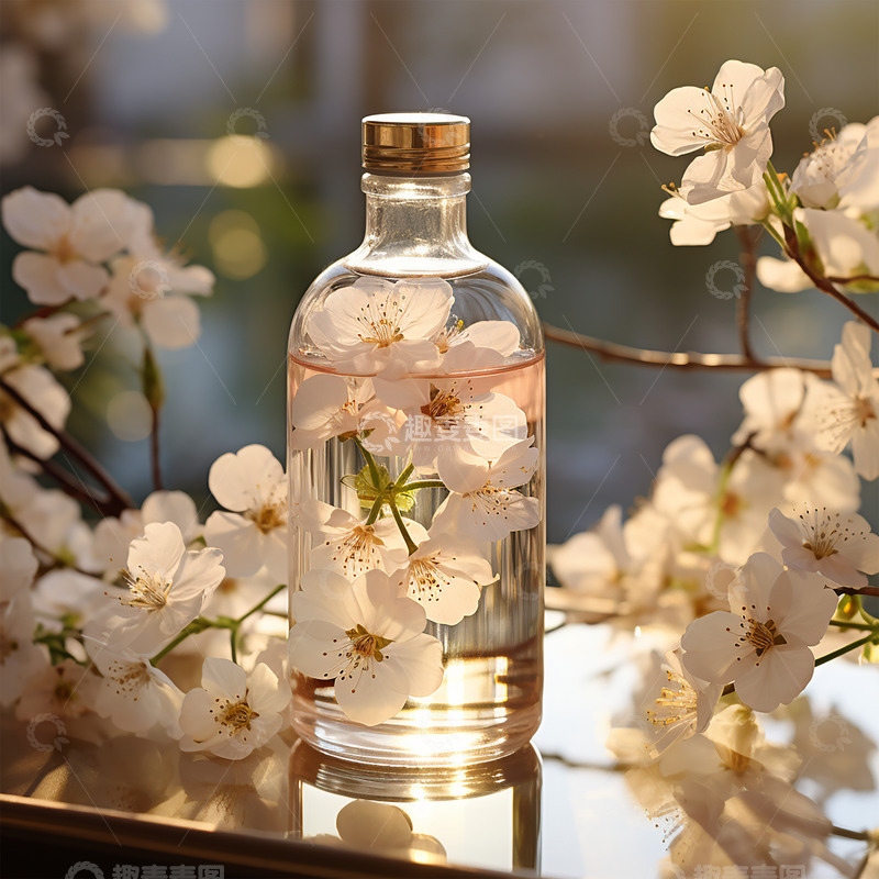 高清大图下载【趣麦麦图】超高清装有花瓣的水瓶