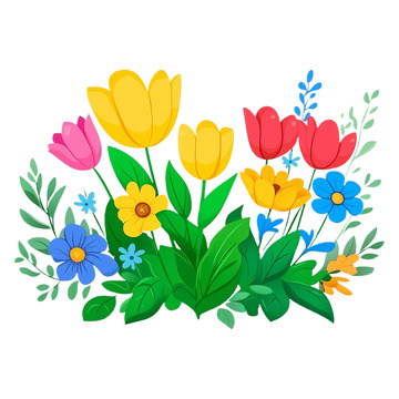 植物花草卡通插画素材