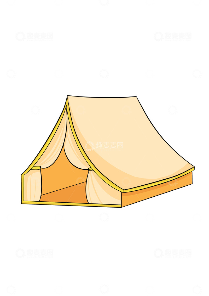 帐篷扁平插画