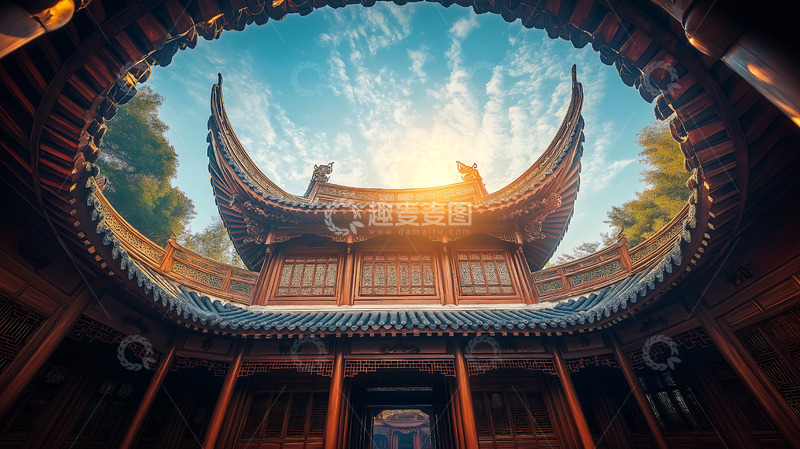 高清大图下载【趣麦麦图】古建筑飞檐斗拱7