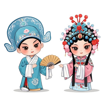 情人节京剧情侣人物摄影图