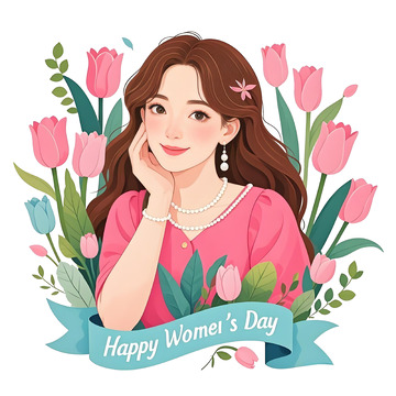 女神节女王插画素材