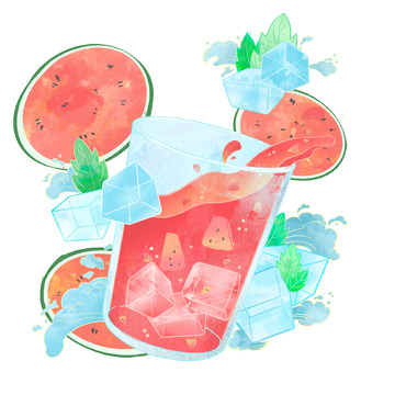 国风西瓜水果汁