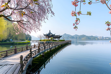 春天公园风影摄影图