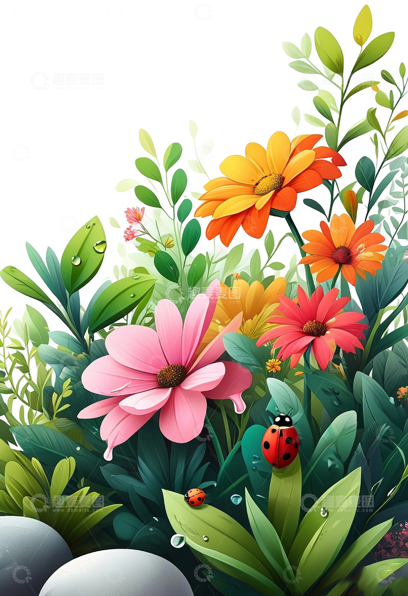 高清大图下载【趣麦麦图】春暖花开绿色小清新植物花草3