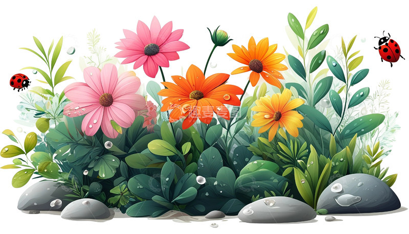 高清大图下载【趣麦麦图】春暖花开绿色小清新植物花草7