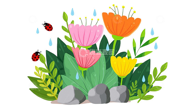 高清大图下载【趣麦麦图】春暖花开绿色小清新植物花草