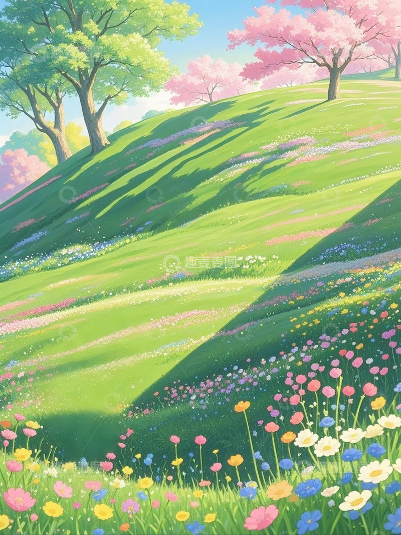 高清大图下载【趣麦麦图】春天背景底图蓝天白云1