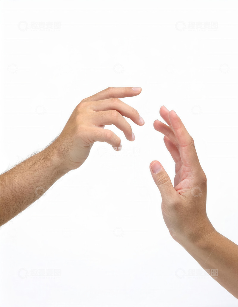 高清大图下载【趣麦麦图】双手相向互动的手势姿态画面