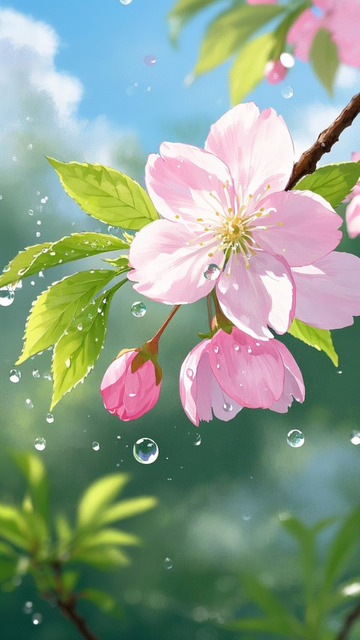 雨水 春天樱花