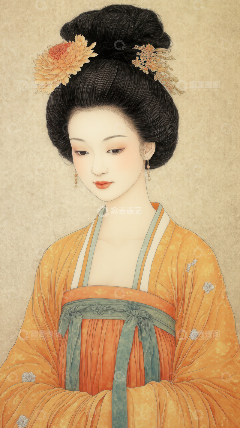 高清大图下载【趣麦麦图】-唐韵仕女的典雅温婉之姿