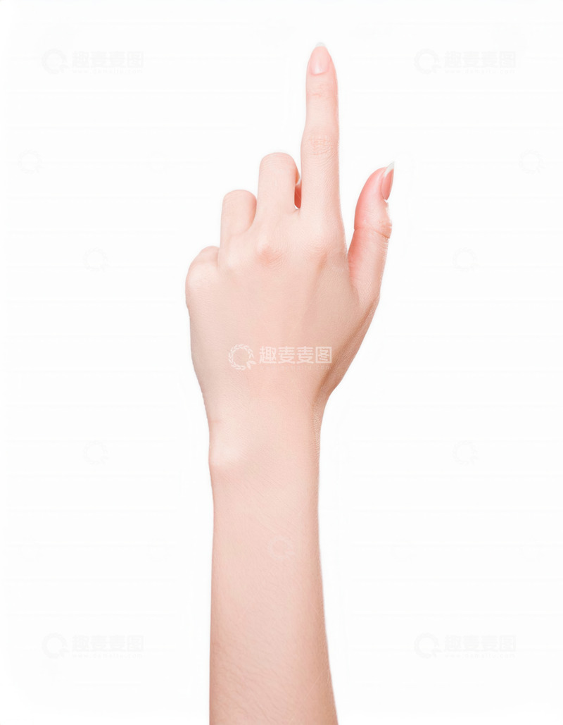 高清大图下载【趣麦麦图】单手食指竖起的简洁手势图