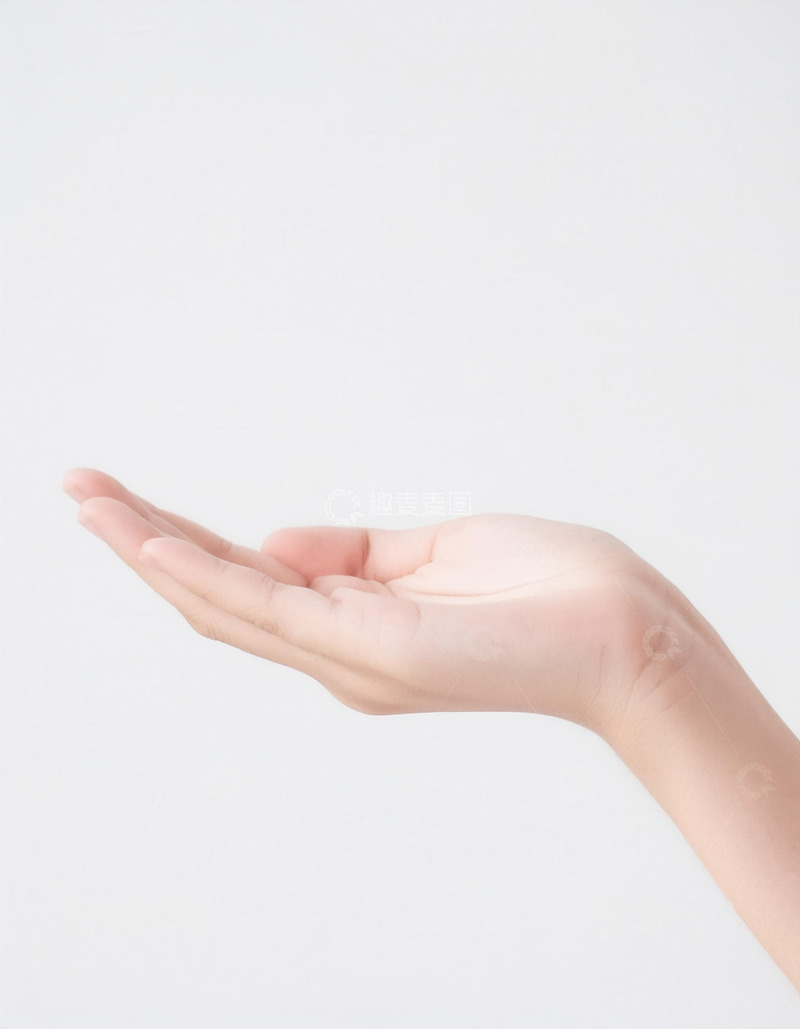 高清大图下载【趣麦麦图】手掌摊开的轻柔手势姿态画面