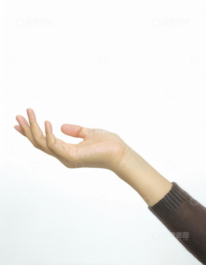 高清大图下载【趣麦麦图】手掌舒展呈邀请状的手势画面
