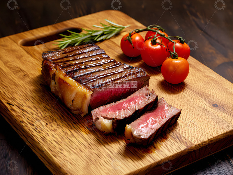 高清大图下载【趣麦麦图】诱人美味的西冷牛排烤牛排2