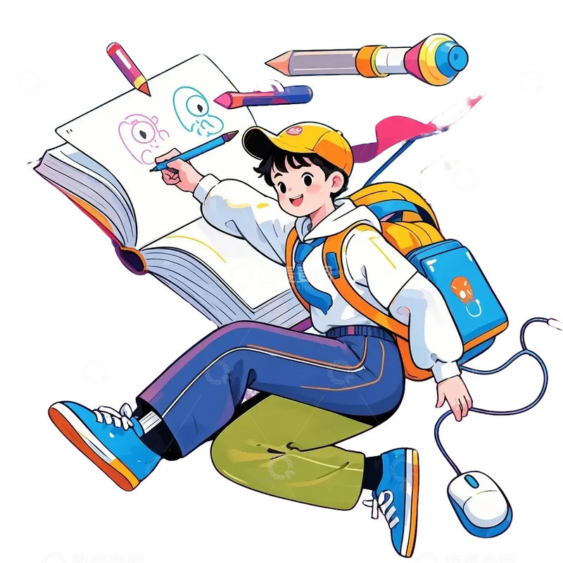 学生 人物素材 免扣元素