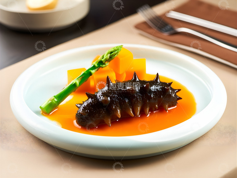 高清大图下载【趣麦麦图】精致海参养生料理