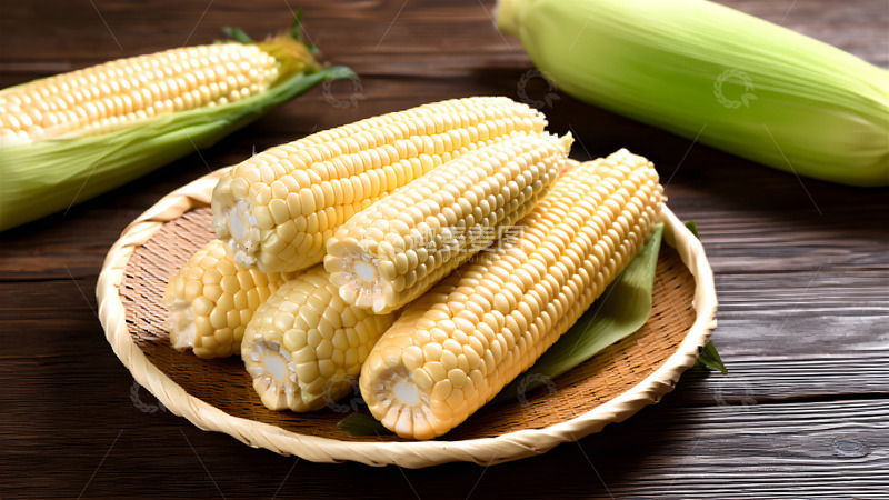 高清大图下载【趣麦麦图】鲜嫩糯玉米白玉米摄影图3