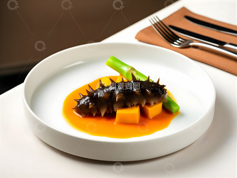 高清大图下载【趣麦麦图】精致海参养生料理2