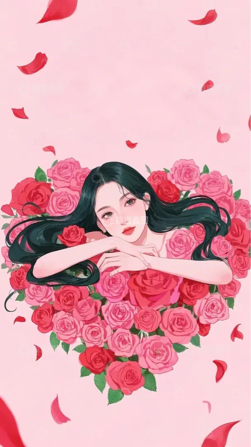 高清大图下载【趣麦麦图】女神节素材背景16