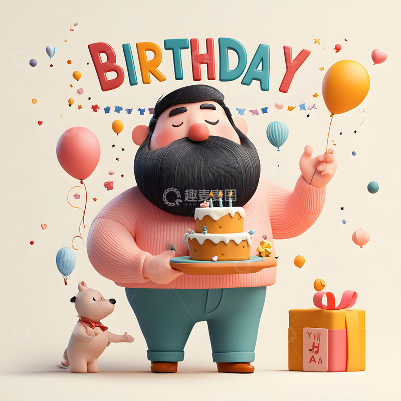 高清大图下载【趣麦麦图】生日庆祝1