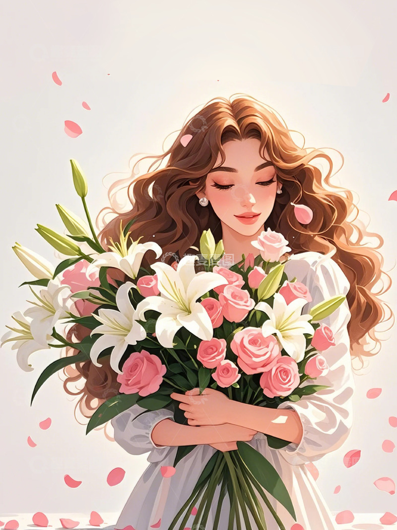 高清大图下载【趣麦麦图】女神节素材背景19