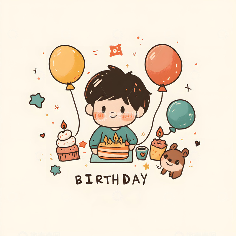高清大图下载【趣麦麦图】生日庆祝