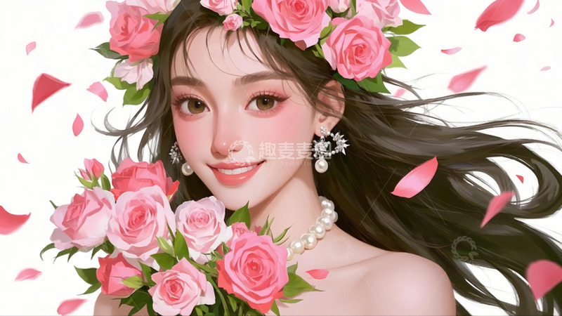 高清大图下载【趣麦麦图】女神节 妇女节 背景 图片4