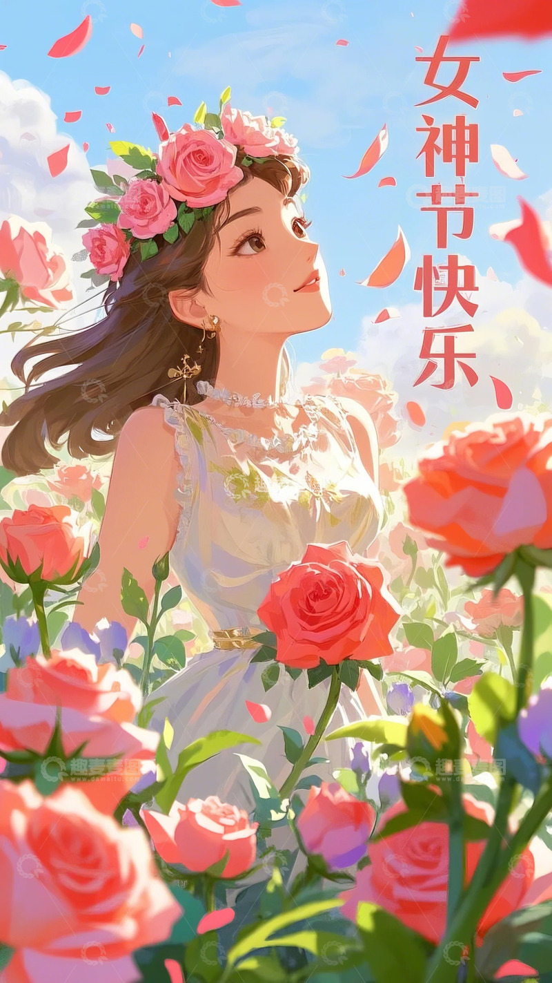 高清大图下载【趣麦麦图】女神节素材背景18