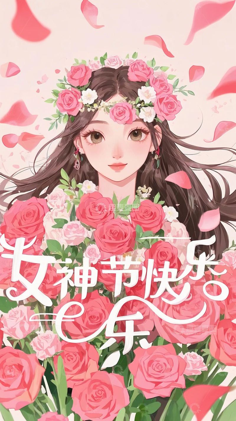 高清大图下载【趣麦麦图】女神节素材背景13