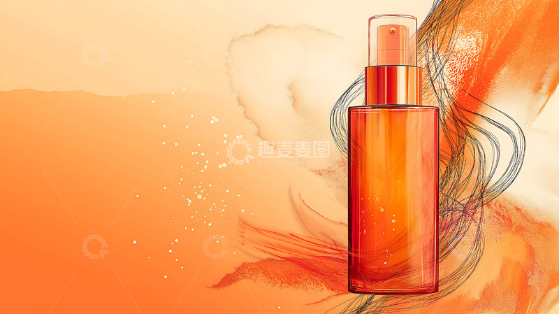 高清大图下载【趣麦麦图】化妆品瓶插画底图4