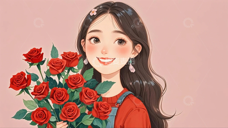 高清大图下载【趣麦麦图】女神节 妇女节 背景 图片 女孩  小清新 4