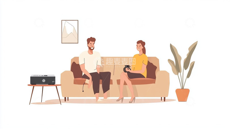 高清大图下载【趣麦麦图】插画,夫妻,恋人