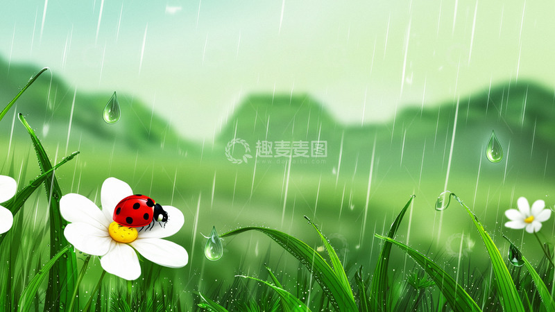 高清大图下载【趣麦麦图】春天绿色小清新植物立春春分惊蛰雨水8