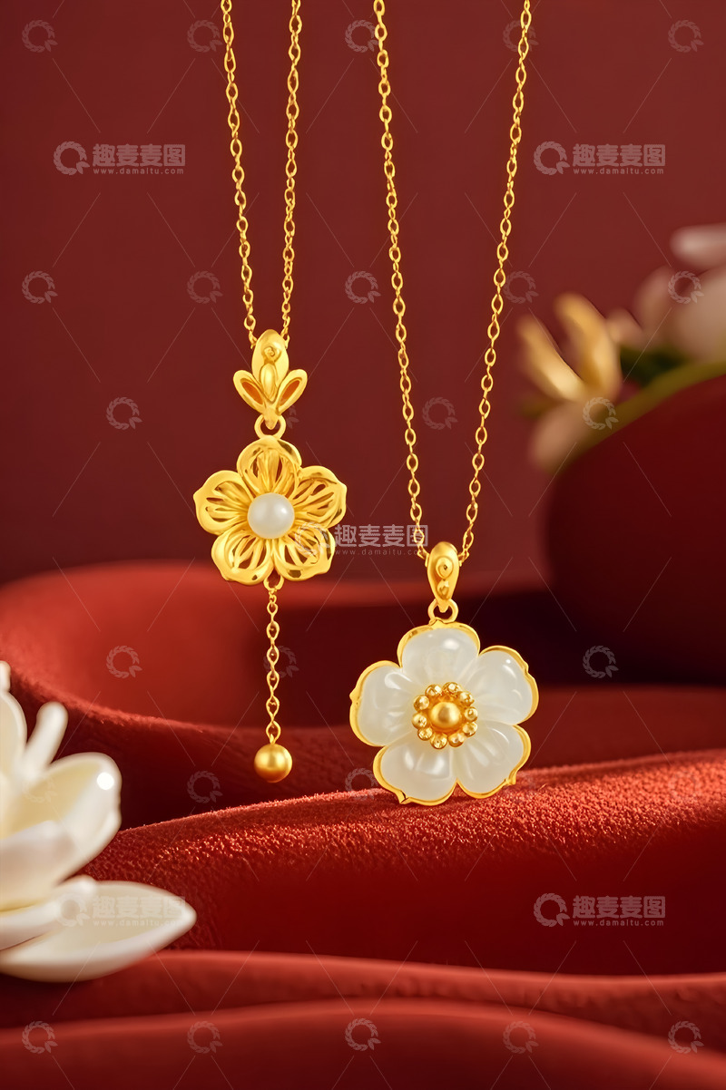 高清大图下载【趣麦麦图】黄金项链摄影图