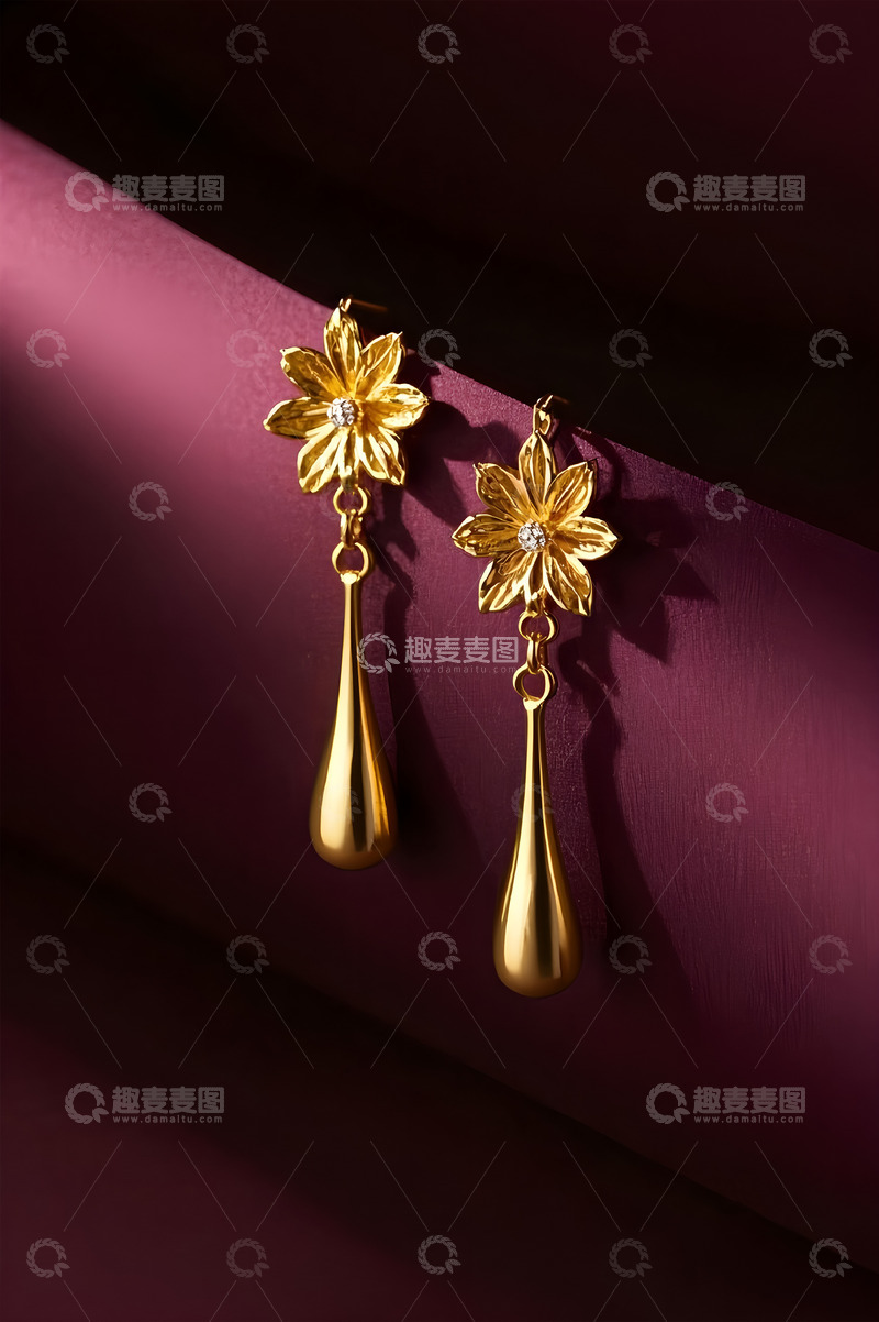 高清大图下载【趣麦麦图】黄金耳饰摄影图