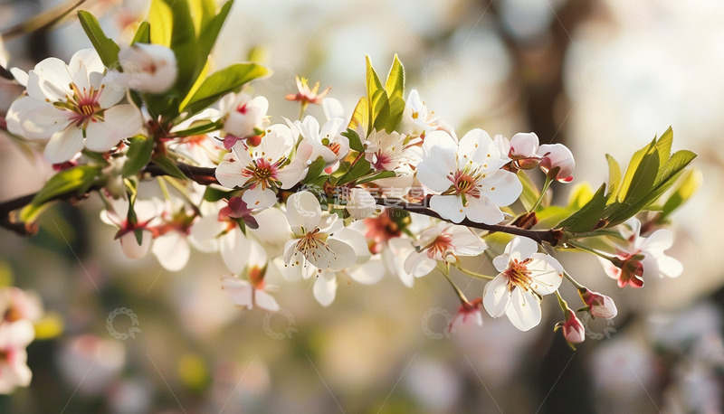高清大图下载【趣麦麦图】春暖花开小清新植物花草花朵桃花樱花5