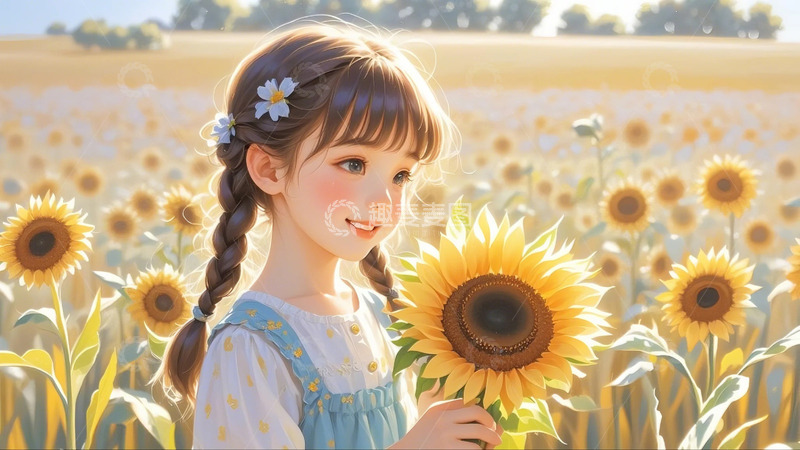高清大图下载【趣麦麦图】向日葵 田野里的向日葵