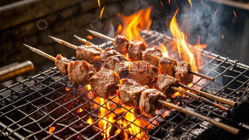 高清大图下载【趣麦麦图】明火烧烤1