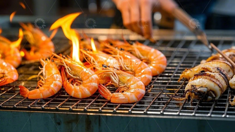 高清大图下载【趣麦麦图】海鲜烧烤2