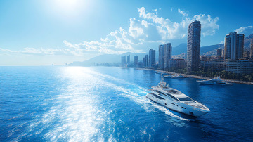 沿海城市海景风光