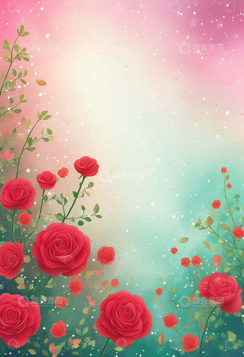 高清大图下载【趣麦麦图】女神节妇女节情人节鲜花背景