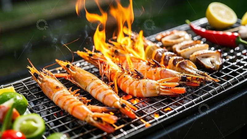 高清大图下载【趣麦麦图】海鲜烧烤10